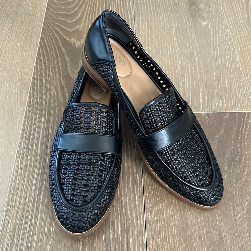 Franco Sarto Faux Leather Woven Flats size 9.5
